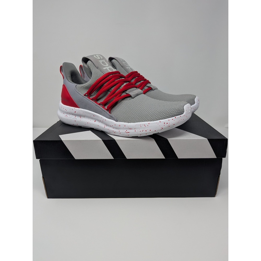 Adidas Lite Racer Adapt 7.0 Mens Gray Red Slip On Sneakers JR0548 Size 9 NIB